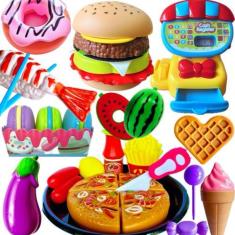 Imagem de Brinquedos De Corta Frutas Ou Verduras De Brinquedo Infantil Cozinha B