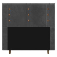 Imagem de Cabeceira Cama Box Casal King Size Roma 195cm Suede Cinza