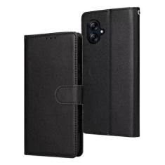 Imagem de Capa Capinha Carteira Flip Preta + Película Para Galaxy A05 - Capinhas