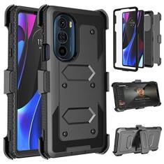 Imagem de Takfox Capa para Moto Edge Plus 2022, capa para Motorola Edge+2022/ X30/Moto Edge 30 Pro 2022 com clipe de cinto, [protetor de tela embutido] [Suporte] Capa protetora resistente à prova de choque
