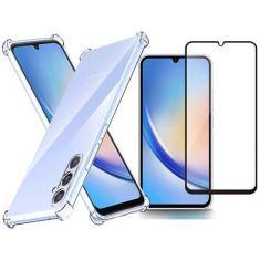 Imagem de Capa Case Anti Queda Para Samsung Galaxy A34 + Pelicula 3D - INBOXMOBI