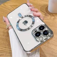 Imagem de Estojo transparente de carregamento sem fio para iPhone 14 13 12 11 Pro Max X XR XS 7 8 Plus SE 2020 22 Mini capa macia, prata, para iPhone SE 2020