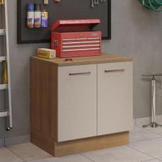 Imagem de Balcão Multiuso 80cm 2 Portas Rustic/crema Agata Madesa