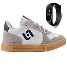 Imagem de Tenis Infantil Casual Sapatenis Homem Mulher Street Calce Facil + Relogio-Masculino