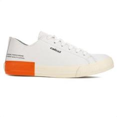 Imagem de Tênis Colcci C/F Simple Leather Branco Laranja e Off White - Feminino-Feminino