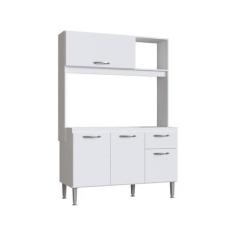 Imagem de Cozinha Compacta Branca Armário 04 Portas 01 Gaveta Megasul - Irm