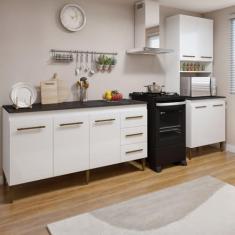 Imagem de Cozinha Completa 7 Portas 3 Gavetas Guarujá Branco