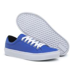 Imagem de Tênis Feminino Casual Original Azul Estiloso Sola Reta - APAMEIA, 37, 