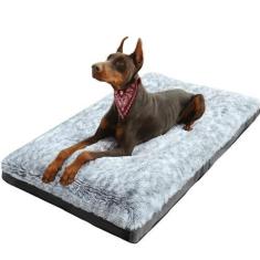 Imagem de Cama para cães KISYYO Fixable Deluxe Cozy para cães grandes, 90x60x8cm