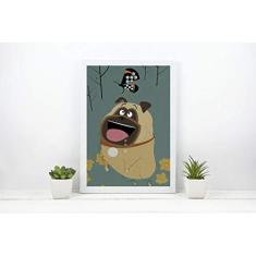 Imagem de Quadro Decorativo Cachorro Desenho Mod 239 21x30cm