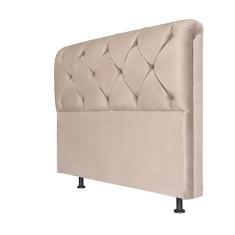 Imagem de Cabeceira Casal Daiana 160 cm Marfim Suede – IDF Decor