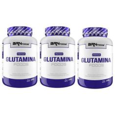 Imagem de Kit 3X Premium Glutamina 100G - Brn Foods