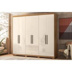 Imagem de Guarda Roupa Casal 6 Portas E 4 Gavetas c- Pés Venice Amendola-off White