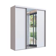 Imagem de Guarda-Roupa Casal com Espelho Ofélia 2 PT 2 GV Branco