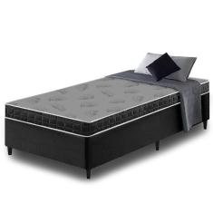 Imagem de Cama Box Solteiro Preta + Colchão Querubin D20 88x188
