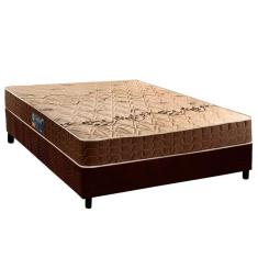 Imagem de Conjunto Box Viúva: Colchão Espuma D Angelis Anjos D28 Confort + Base CRC Suede Brown (128x188)