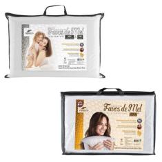Imagem de Kit 2 Travesseiro Linha Favos - Plus e Kids - Fibrasca