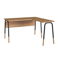 Imagem de escrivaninha em l flexus hanover e preta 136 cm