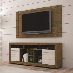 Imagem de Rack com Painel para TV até 46 Polegadas Firenze Valdemóveis Castanho