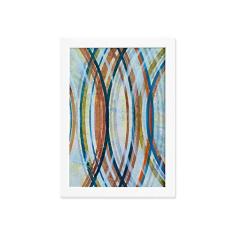 Imagem de Quadro Abstrato Geométrico Círculos Moldura  33x43cm