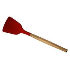 Imagem de Espátula de silicone c/cabo de bambu Charmy  32cm