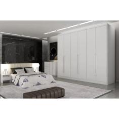 Imagem de Guarda Roupa Casal 6 Portas 8 Gavetas Himalaia Móveis Novo horizonte - Branco