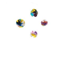 Imagem de Móbile Berço Bebê Infantil Quarto Bolas Coloridas Origami