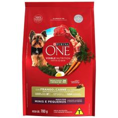 Imagem de Ração Seca Nestlé Purina One Frango e Carne para Cães Adultos Raças Minis e Pequenas - 700 g