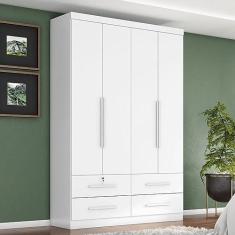 Imagem de Guarda Roupa 4 Portas 4 Gavetas Maximus Plus Branco Absoluto