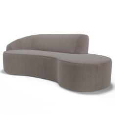 Imagem de Sofá Living 4 Lugares 280Cm Braço Esquerdo Mozart D06 Bouclê Bege Escuro - Mpozenato