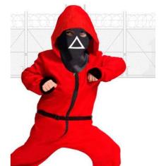 Imagem de Fantasia Squid Game Cosplay Round 6 Infantil Macacão - Triângulo