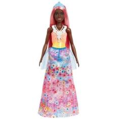 Imagem de Boneca Barbie Princesas Cabelo Rosa Pastel Mattel HGR13