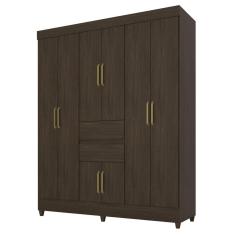 Imagem de Guarda Roupa Casal 8 Portas Com Pés Munique ébano 82060