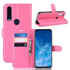 Imagem de Capa para MOTO P40 Power Leather Stand Wallet Flip Case para MOTO P40 Power Phone capa de proteção A capa com design simplificado