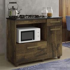 Imagem de Balcão Para Cooktop E Forno Violeta Ipê Kaiki Móveis Ipê