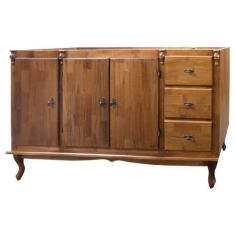 Imagem de Balcão Para Pia De Cozinha Antique 160 Cm De Madeira Com 3 Portas E 3