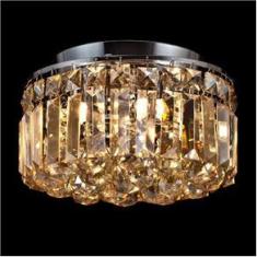 Imagem de Plafon Sobrepor de Cristal Kri 20 cmx25 cmxx Bella Iluminação Âmbar