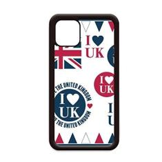 Imagem de Capa Union Jack I Love UK em formato de coração para iPhone 12 Pro Max para Apple Mini Mobile Case