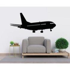 Imagem de Adesivo de Parede Decorativo Avião 100cm x 45cm