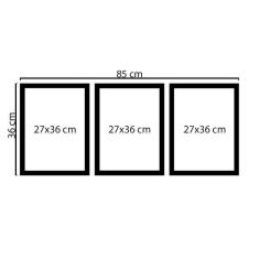 Imagem de Kit 3 Quadros Decorativos 27X36 Nesta Casa Somos Verdadeiros