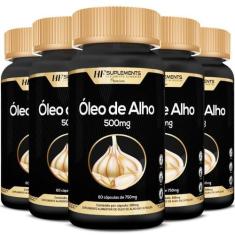 Imagem de 5X Oleo De Alho Premium 500Mg 60Caps Hf Suplements