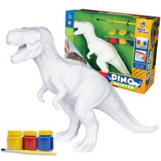 Imagem de Boneco Para Pintar Dino Painter Pintura Com 3 Tintas - Mister Brinque