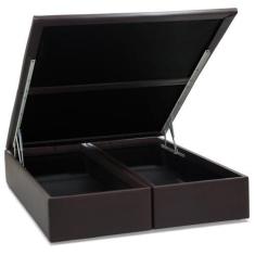 Imagem de Base De Cama Box Bau Light Camurca Marrom Casal 138 Cm (Larg) - 52688