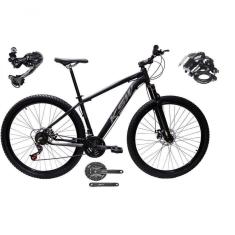Imagem de Bicicleta Aro 29 Ksw Xlt Shimano Deore E Altus 27v Freio Hidráulico Garfo Trava - Preto-prata Tam.21