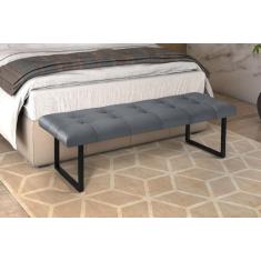 Imagem de Recamier Quarto Sala Banco Ônix 130cm Industrial Pés Aço - Mobigu, Cin