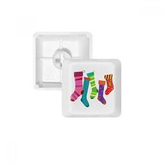 Imagem de Feliz Natal Meias coloridas Ilustração Teclado Mecânico PBT Kit de Atualização para Jogos