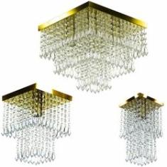 Imagem de Kit 3 Lustres Cristal Acrilico Sweet + Marry + Spark 