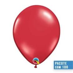 Imagem de Balão De Látex Vermelho Rubi 11 Polegadas - Pc 100un - Qualatex #43792