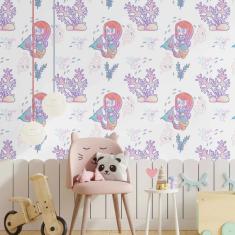 Imagem de Papel De Parede Adesivo Infantil Sereia N014041 Rolo 0,58X3M
