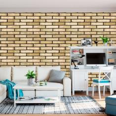 Imagem de Papel Parede Pedra Tijolinho Churrasqueira Adesivo Lavavel